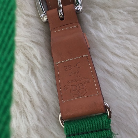 Dooney & Bourke (D&B) 6949 Leather, Brass and Canvas Belt - Excellent Condition - Picture 7 of 16